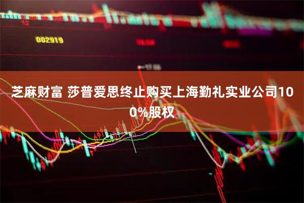 芝麻财富 莎普爱思终止购买上海勤礼实业公司100%股权